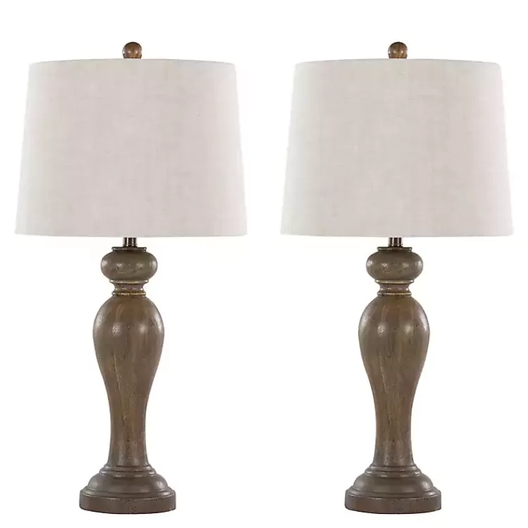 Gray-Brown Spindle Table Lamps, Set of 2>Kirklands Home Cheap
