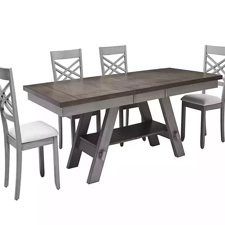 Graywash Wood X-Back Dining Chairs, Set of 2>Kirklands Home Best Sale