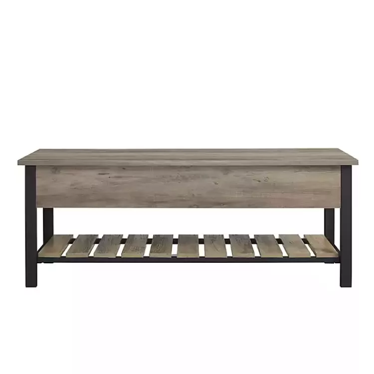 washed Lift-Top Storage Bench>Kirklands Home Sale