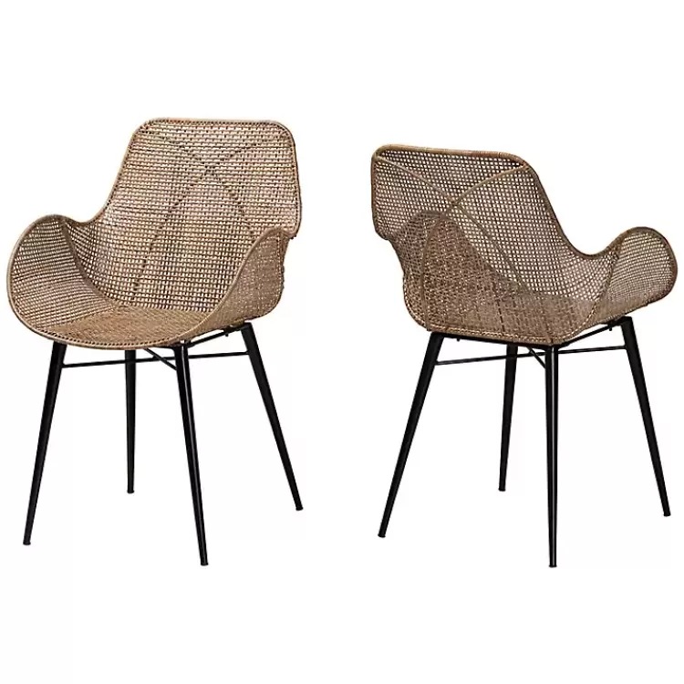 Graywashed Metal Flared Dining Chairs, Set of 2>Kirklands Home Store
