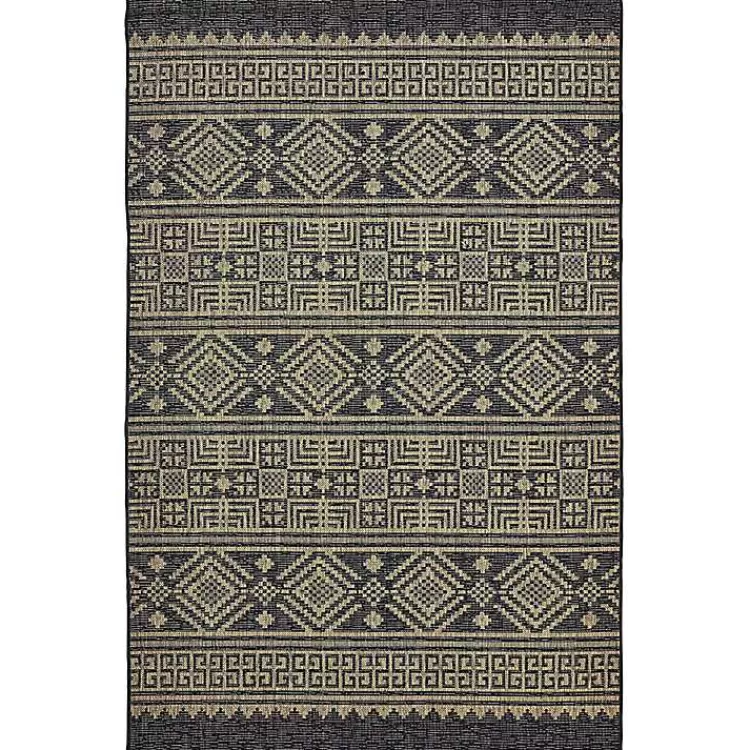 Greek Key Sun Shower Outdoor Area Rug, 5x8>Kirklands Home Sale