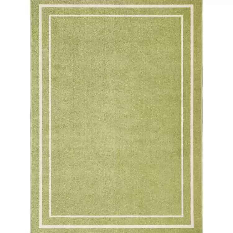 Green Bordered Indoor/Outdoor Area Rug, 6x9>Kirklands Home Fashion