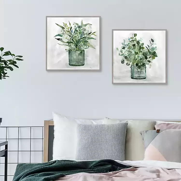 green_garden_pc_framed_canvas_art_print_set_2.webp Green Garden 2-pc. Framed Canvas Art Print Set>Kirklands Home Shop