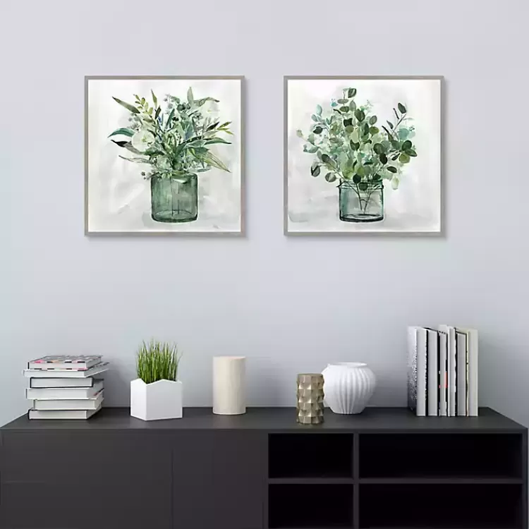 green_garden_pc_framed_canvas_art_print_set_3.webp Green Garden 2-pc. Framed Canvas Art Print Set>Kirklands Home Shop