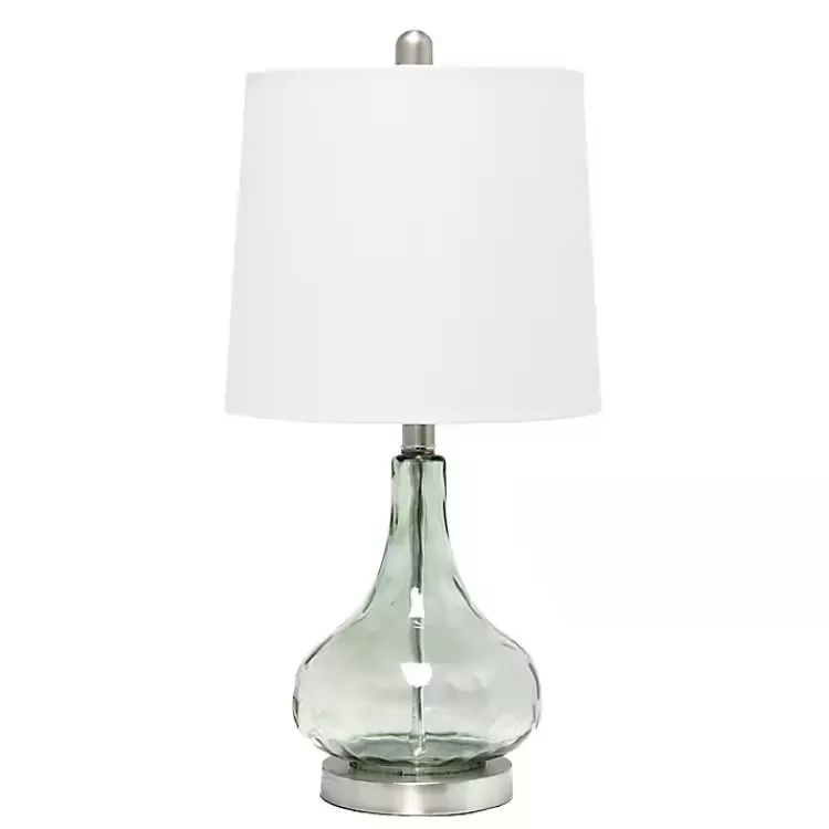 Green Glass Ripple Table Lamp>Kirklands Home Fashion