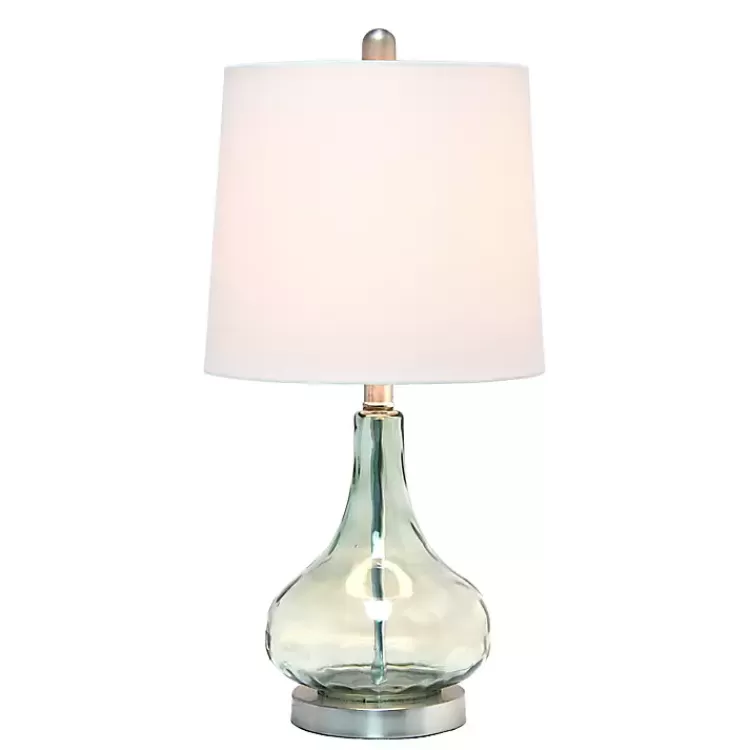 Green Glass Ripple Table Lamp>Kirklands Home Fashion