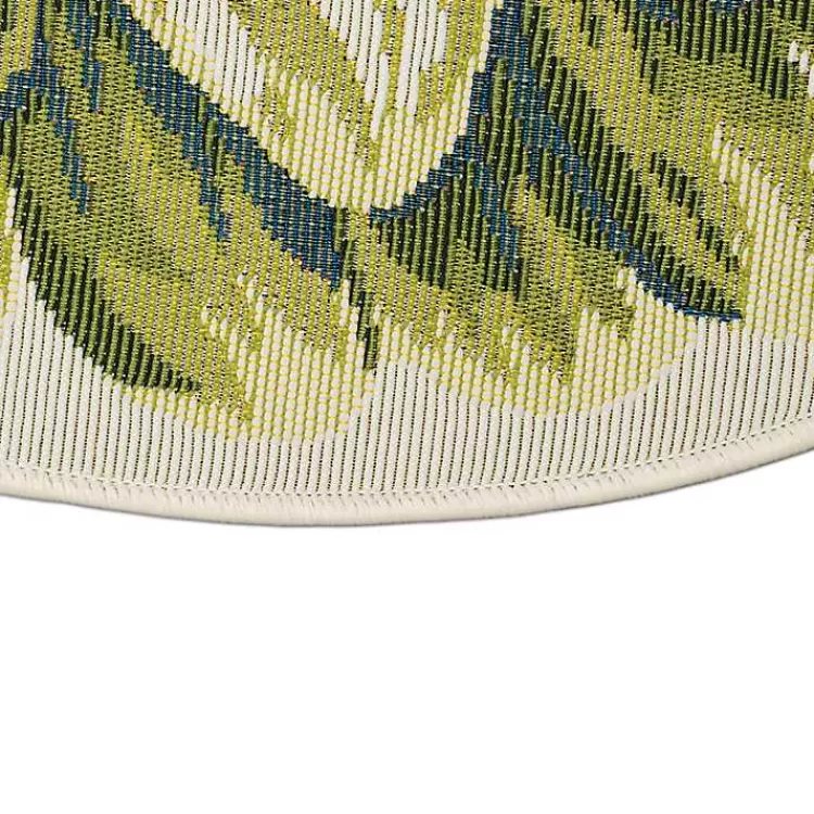 green_round_floral_bloom_indooroutdoor_rug_x_2.webp Round Floral Bloom Indoor/Outdoor Rug, 3x3>Kirklands Home Hot