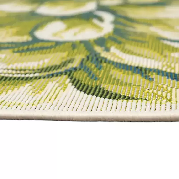 green_round_floral_bloom_indooroutdoor_rug_x_3.webp Round Floral Bloom Indoor/Outdoor Rug, 3x3>Kirklands Home Hot