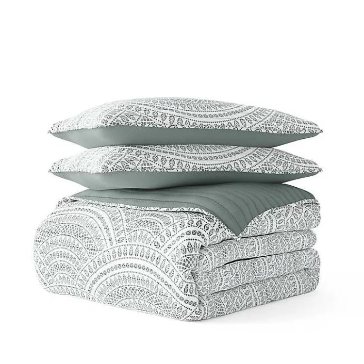 green_scalloped_reversible_pc_queen_quilt_set_2.webp Green Scalloped Reversible 3-pc. Queen Quilt Set>Kirklands Home Shop