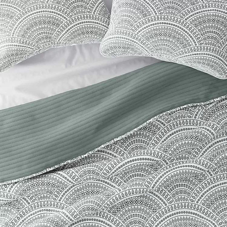 green_scalloped_reversible_pc_queen_quilt_set_4.webp Green Scalloped Reversible 3-pc. Queen Quilt Set>Kirklands Home Shop
