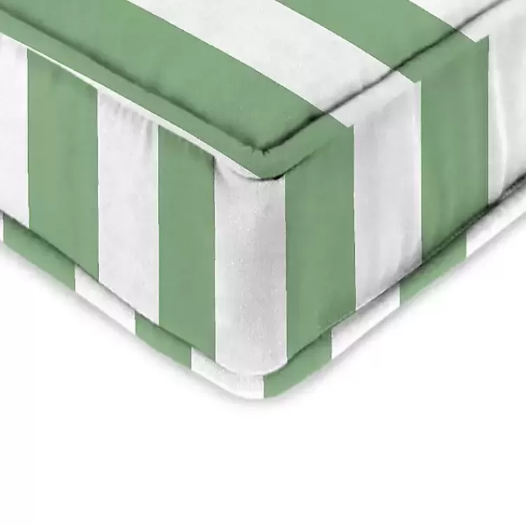 Green Striped Outdoor Deep Seat Cushion>Kirklands Home Clearance