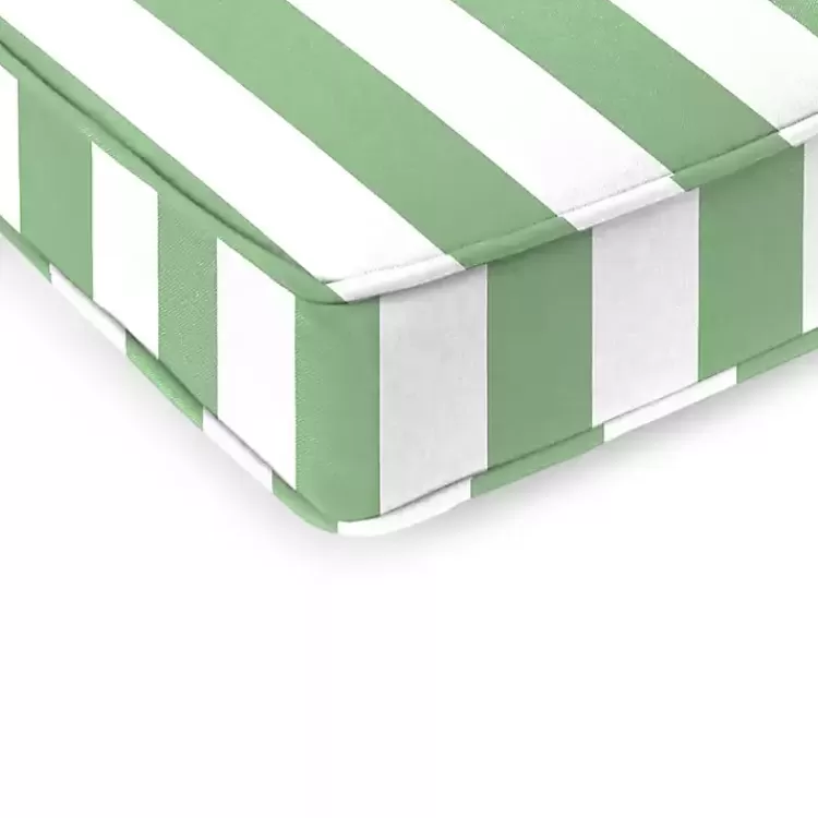 Green Striped Outdoor Settee Cushion>Kirklands Home Store