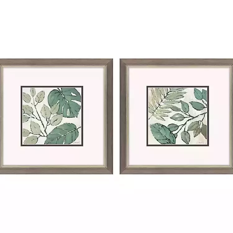Green Summer Leaves Framed Art Prints, Set of 2>Kirklands Home Hot