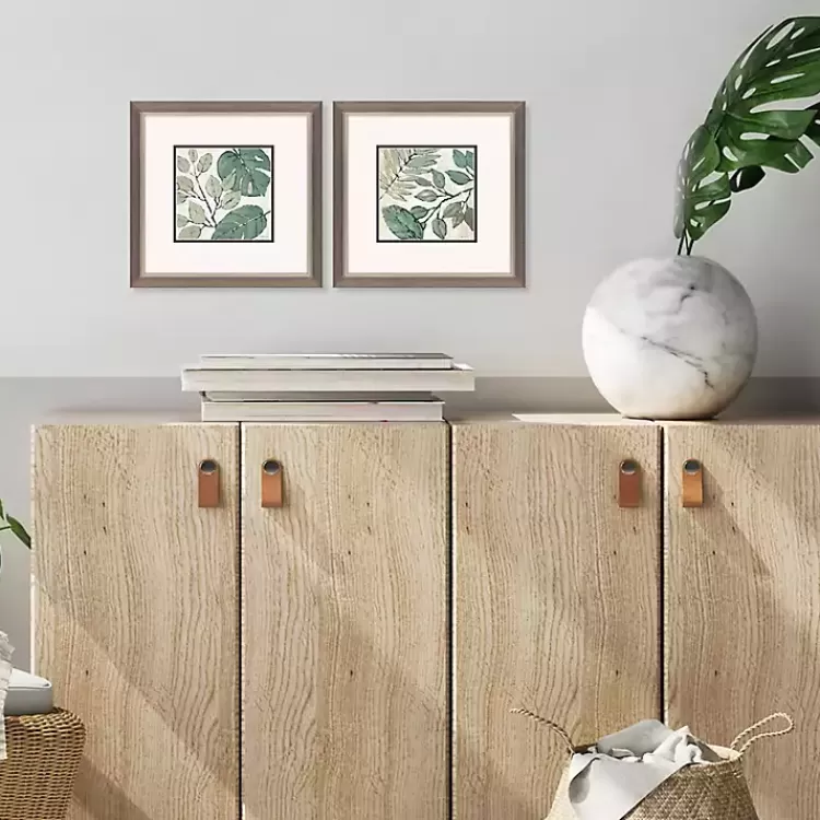 Green Summer Leaves Framed Art Prints, Set of 2>Kirklands Home Hot