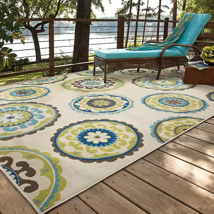 Green Suzani Capetown Area Rug, 5x7>Kirklands Home Online