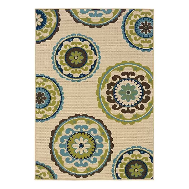 Green Suzani Capetown Area Rug, 5x7>Kirklands Home Online