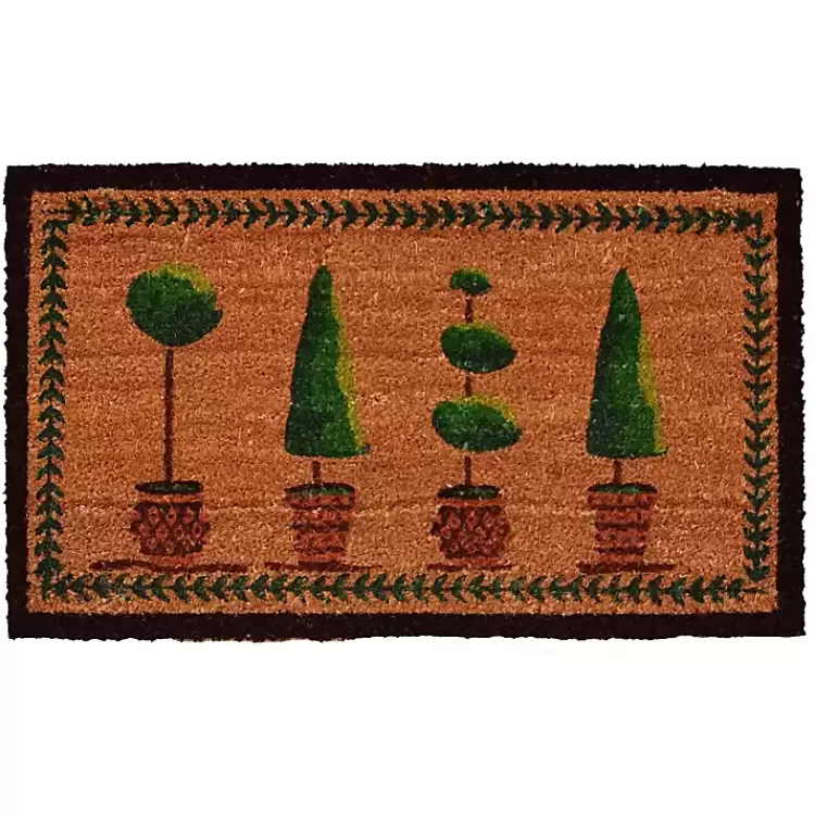 Green Topiaries Doormat>Kirklands Home Shop