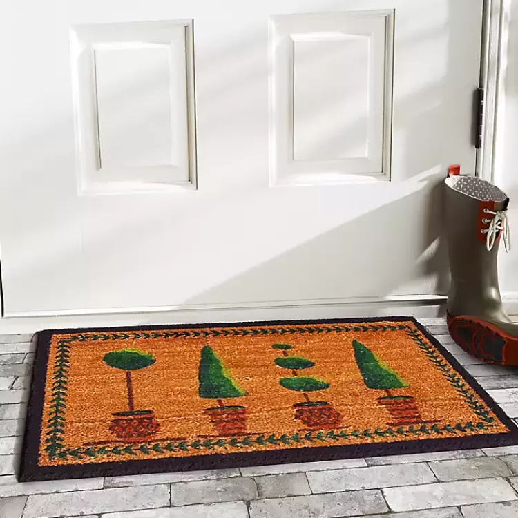 Green Topiaries Doormat>Kirklands Home Shop