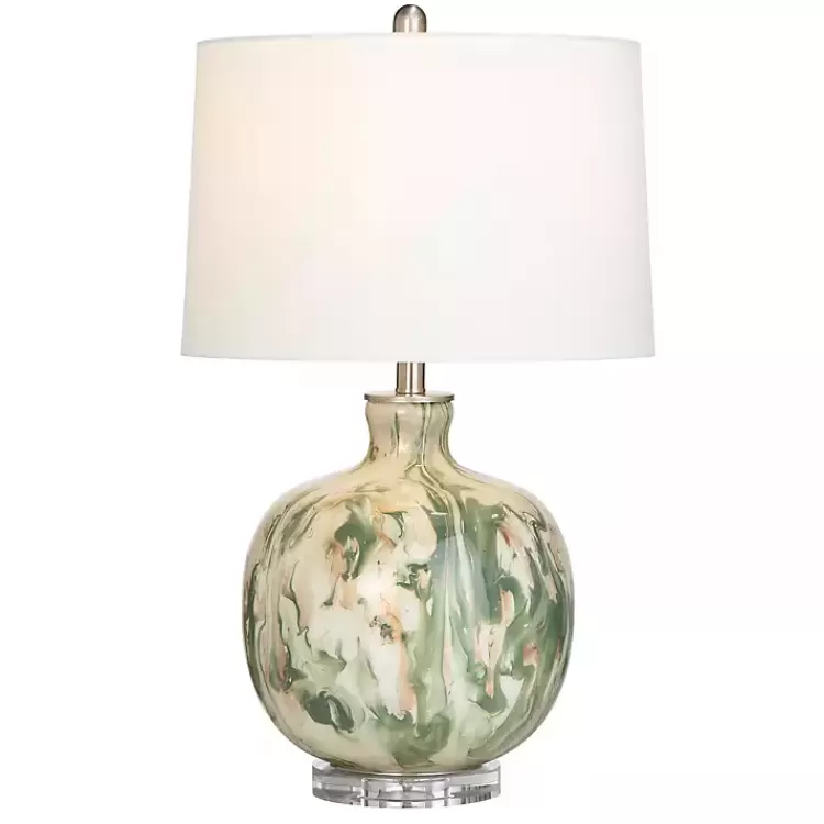 Green Waverly Glass Table Lamp>Kirklands Home Hot