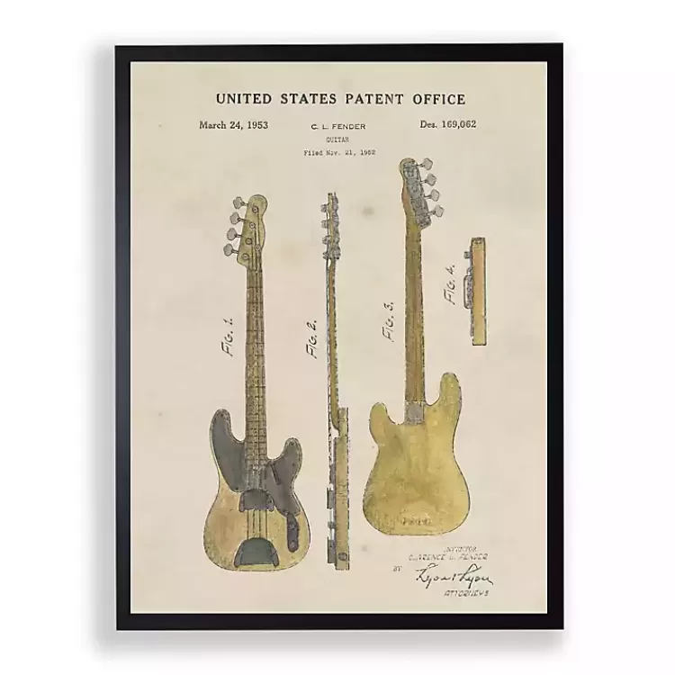 Guitar Framed Art Print>Kirklands Home Best