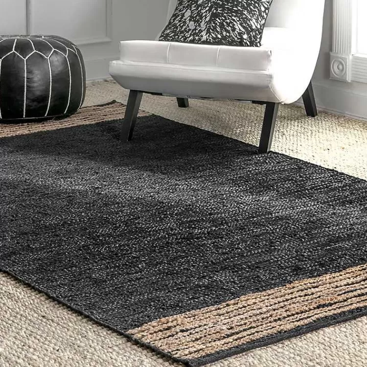 Hand Braided Leather Kelli Jute Area Rug, 7x9>Kirklands Home Outlet