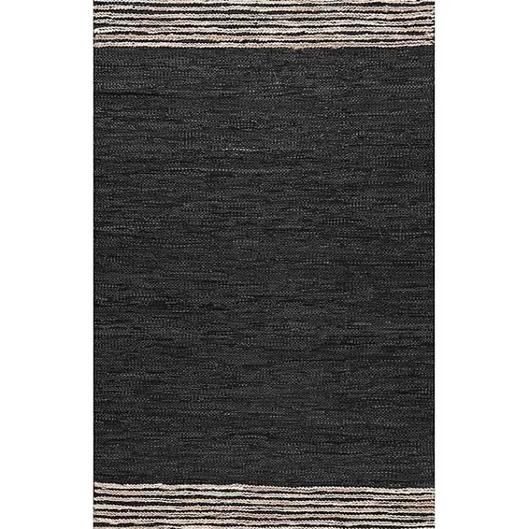 Hand Braided Leather Kelli Jute Area Rug, 7x9>Kirklands Home Outlet