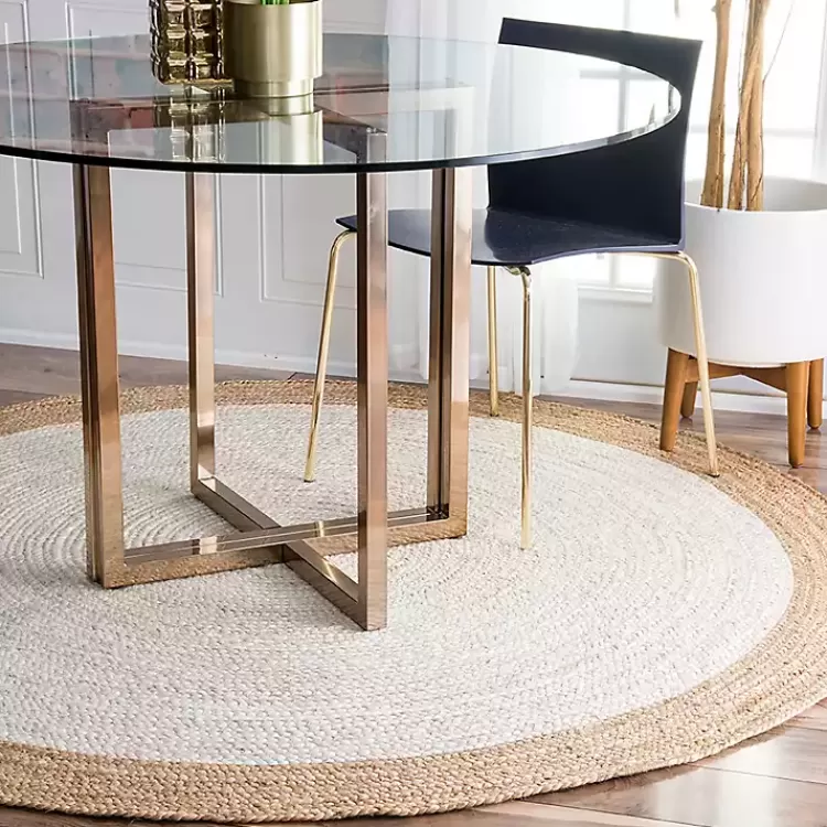 Hand Woven Jute Eugene Round Area Rug, 6 ft.>Kirklands Home Discount