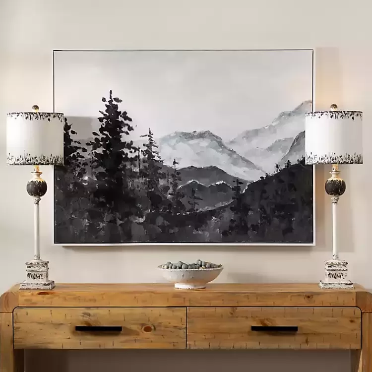 Handpainted Mountain Scene Framed Art>Kirklands Home Discount