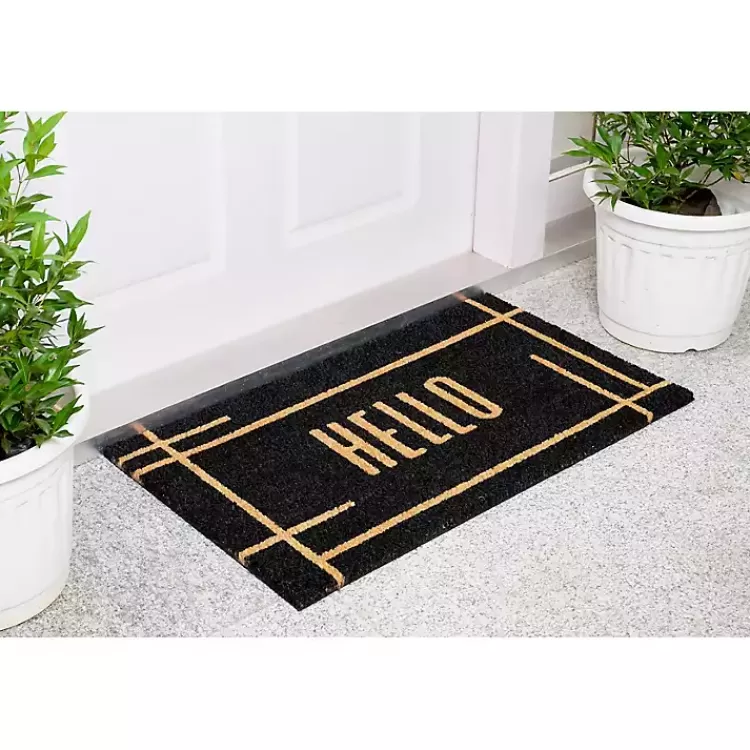 Hello Linear Doormat>Kirklands Home Sale