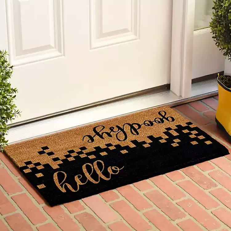 Hello Goodbye Upside Down Doormat>Kirklands Home Online