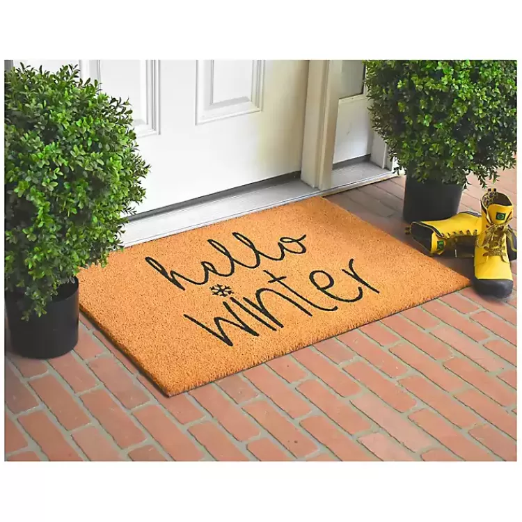 Hello Winter Coir Doormat>Kirklands Home Sale