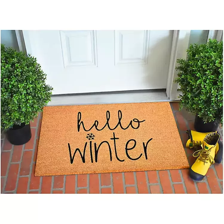 hello_winter_coir_doormat_2.webp Hello Winter Coir Doormat>Kirklands Home Sale