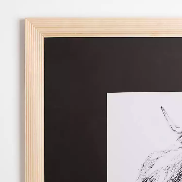 Highland Cattle Sketch Framed Art Print>Kirklands Home Discount
