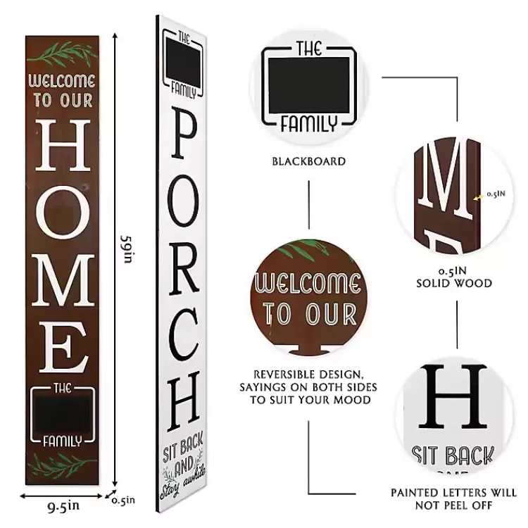 Home Chalk Board Two-Sided Porch Board>Kirklands Home Store