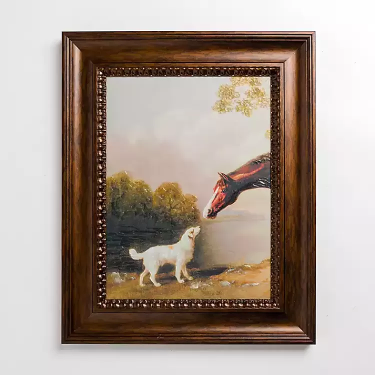 Horse and Dog Vintage Framed Art Print>Kirklands Home Store