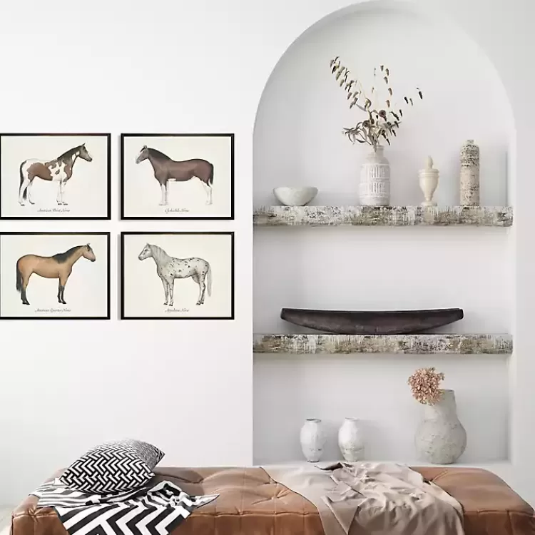 Horses Framed Art Prints, Set of 4>Kirklands Home Cheap