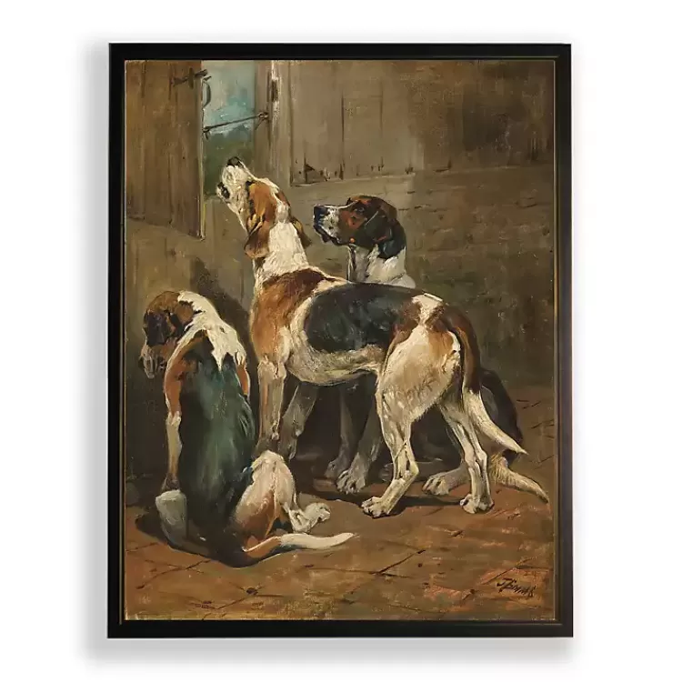 Hound Dogs Framed Art Print>Kirklands Home Cheap
