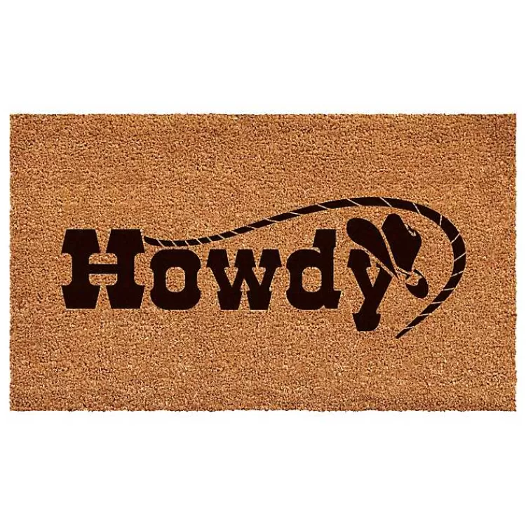 Howdy Cowboy Hat Doormat>Kirklands Home Best Sale