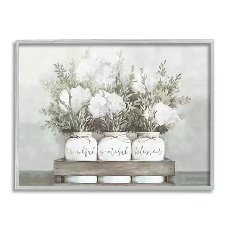 Hydrangea Bouquets Framed Wood Wall Plaque>Kirklands Home Sale
