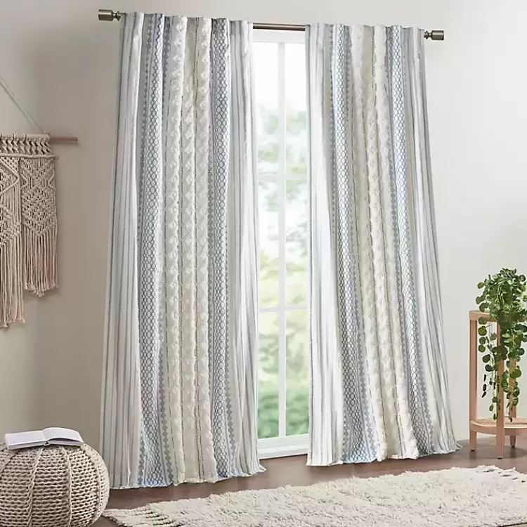 Imani Chenille Stripe Curtain Panel, 84 in.>Kirklands Home Cheap