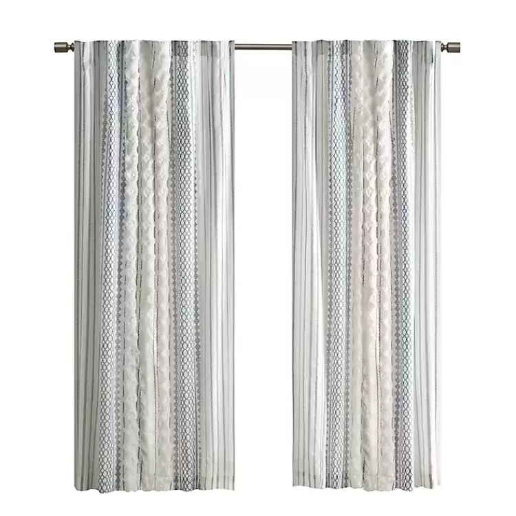 Imani Chenille Stripe Curtain Panel, 84 in.>Kirklands Home Cheap
