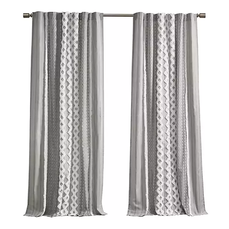 Imani Chenille Stripe Curtain Panel, 95 in.>Kirklands Home Fashion