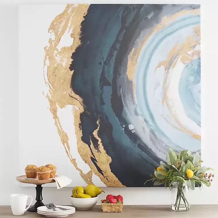 Indigo Agate Canvas Art Print>Kirklands Home Cheap