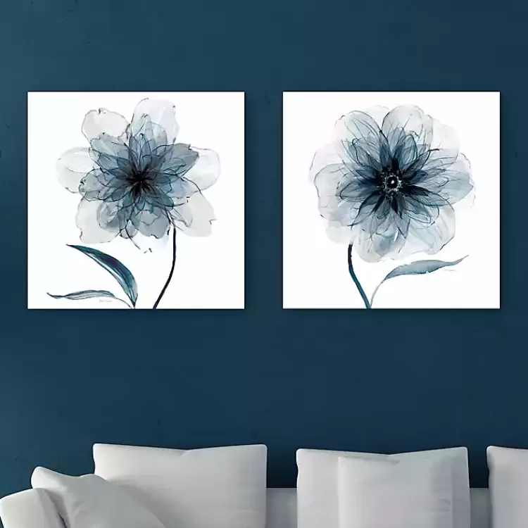 Indigo Bloom Canvas Art Prints, Set of 2>Kirklands Home Best
