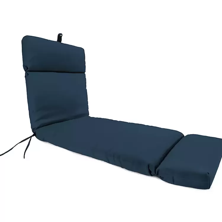 Indigo Canvas French Edge Outdoor Chaise Cushion>Kirklands Home Hot
