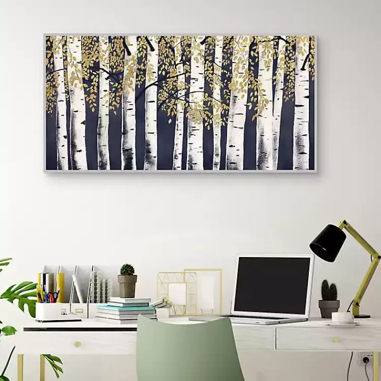 Indigo Fresh Forest Framed Canvas Art Print>Kirklands Home Clearance