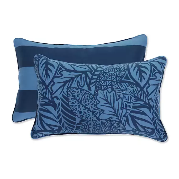 Indigo Island Reversible Outdoor Lumbar Pillow>Kirklands Home Outlet