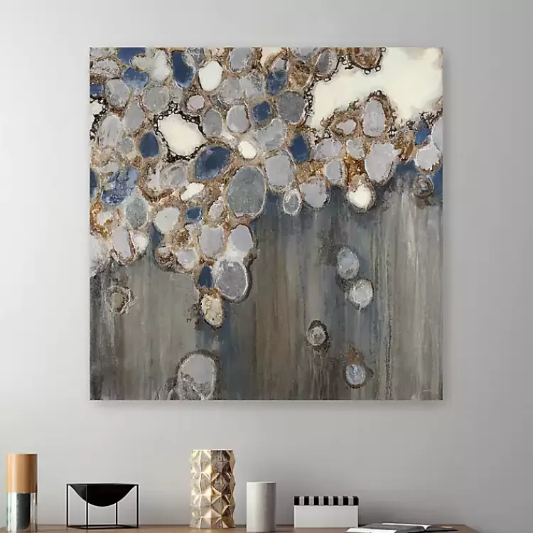 Indigo Oyster Shells Abstract Canvas Art Print>Kirklands Home New