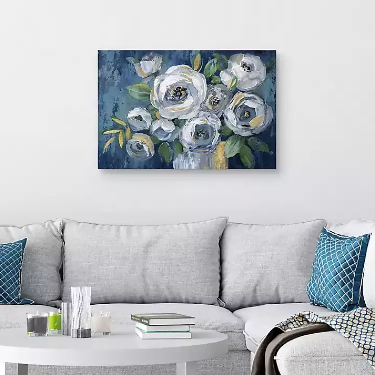 Indigo Touch of Gold Canvas Art Print, 36x24 in.>Kirklands Home Online