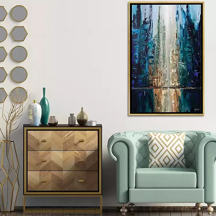 Infinite Reflection Abstract Canvas Framed Art>Kirklands Home New